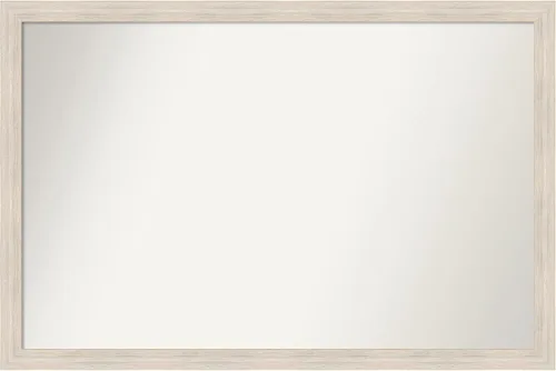 Vista 60 de Amanti Art Espejo personalizado, espejo de baño estrecho Alexandria White Wash, espejo de pared o espejo de tocador de baño sobre el fregadero