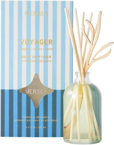 Vista 10 de MERSEA - Difusor de aceite de vidrio perfumado con diseño de flores de cabaña, bambú (3.4 onzas líquidas)
