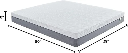 Vista 2 de Novilla Colchón individual XL, colchón de espuma viscoelástica de gel de 8 pulgadas para aliviar la presión, apoyo mejorado y comodidad de felpa