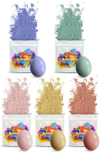 Vista 7 de MARBLERS Juego de colorantes en polvo de mica seguros para labios [Nudie 8 colores] Cosmético Pigmento de resina epoxi Tinte No tóxico