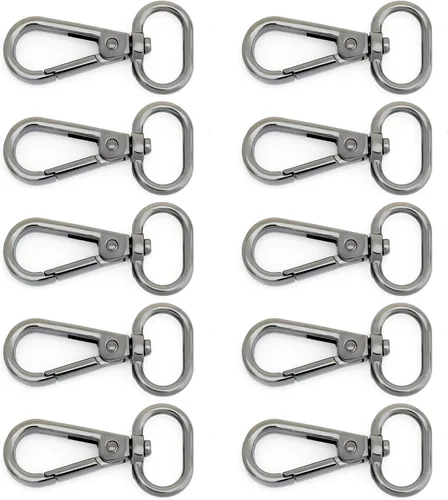 Vista 19 de CRAFTMEMORE Broches de langosta giratorios con gancho a presión, clips de moda, FS10, paquete de 10 (latón antiguo, 1 pulgada)