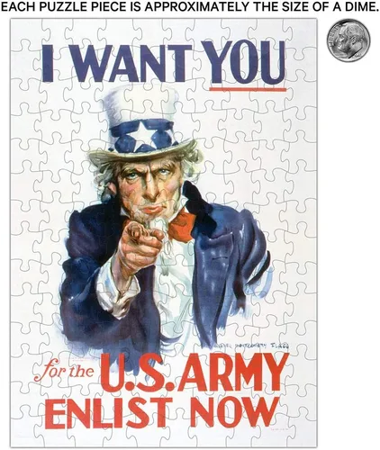 Vista 3 de MiniPix Puzzles - Paquete de 2 rompecabezas - We Can Do It! & Uncle Sam
