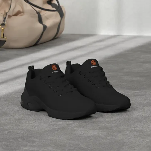 Vista 2 de FENLERN - Zapatos con punta de acero para mujer, tenis de seguridad ligeros con amortiguación de aire, zapatos de trabajo resistentes, fáciles
