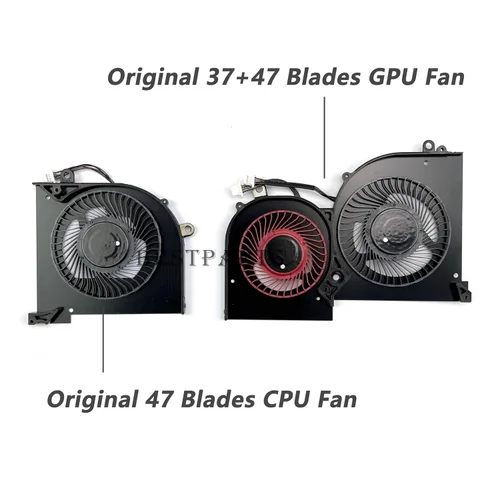 Vista 4 de BestParts Nuevo reemplazo original del ventilador de refrigeración de CPU+GPU para MSI GS65 Stealth Thin, P/N: MS-16Q2 MS-16Q3, 16Q2-CPU 16Q2-G-CCW