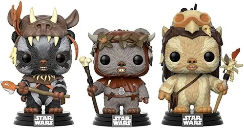 Vista 2 de Funk o Pop! Star Wars Ewoks - Teebo, Chief Chirpa, Logray - Paquete de figuras de vinilo