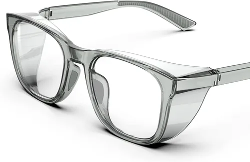 Vista 9 de TOREGE Gafas de seguridad para hombres, transparentes, antivaho y luz azul, resistentes a los arañazos, para mujeres, enfermeras