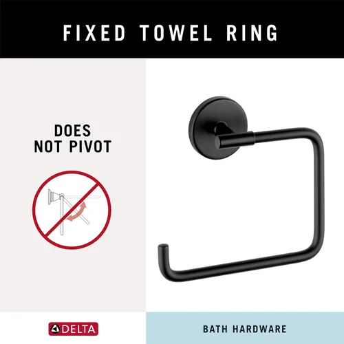 Vista 3 de DELTA FAUCET 759460-BL Anillo de toalla Trinsic, negro mate