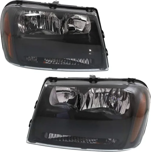 Vista 6 de KarParts360 Para Chevy Trailblazer 2006 07 08 2009 Conjunto de faros delanteros lado del conductor con bombillas reemplaza GM2502304