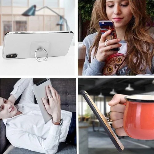 Vista 6 de VOVIGGOL Soporte de anillo para teléfono celular, 5 unidades, soporte de anillo transparente para teléfono, soporte de dedo con rotación de 360