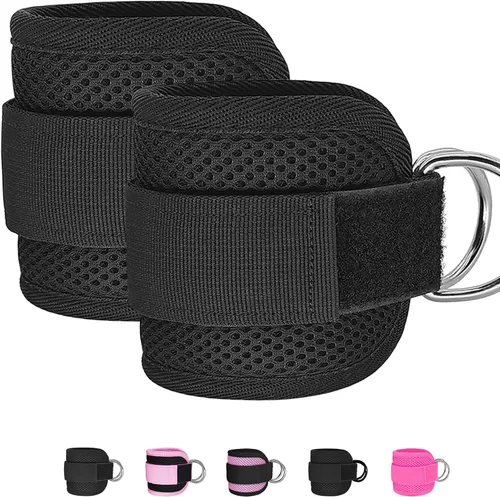 Vista 11 de Correas de Tobillo de Fitness para Máquina de Cable, Kickbacks Ejercicios de Glúteos, Ejercicios de Parte Inferior del Cuerpo, Correas Ajustables