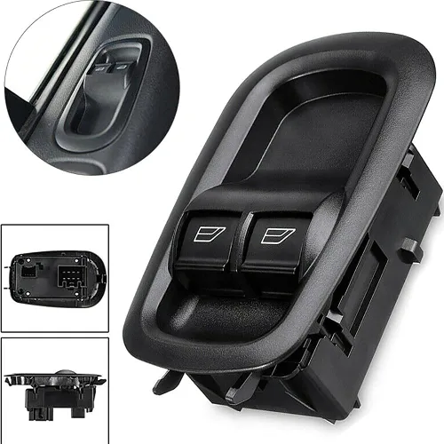 Vista 4 de Puerta lateral del conductor ventana doble con interruptor de luz, para Ford Transit MK8 Custom 2014 2015 2016 2017+ 2029885 1791339