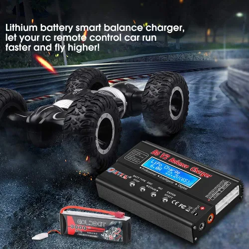 Vista 6 de LiPo Battery Charger RC Car Balance Charger, 1S-6S Digital Discharger Battery Pack Charger 80W 6A for Li-ion Life NiCd NiMH LiHV PB Smart