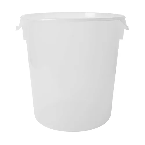 Vista 10 de Rubbermaid Productos comerciales Contenedor redondo de plástico para almacenamiento de alimentos con asa, 4 cuartos de galón, amarillo, rango