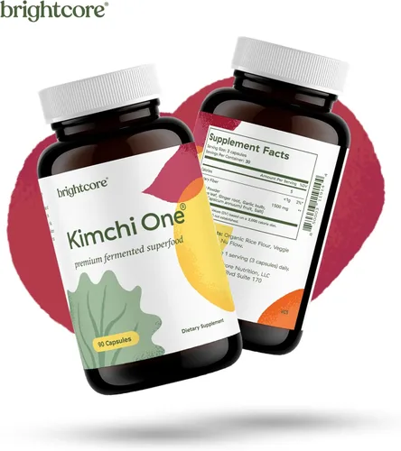 Vista 8 de Brightcore Nutrition - Kimchi One, Cápsulas de Polvo de Kimchi, Suplemento de Probióticos, Enzimas y Antioxidantes, Superalimento Premium