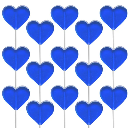 Vista 17 de Fruidles paletas mini con forma de corazón con sabor delicioso, envueltas individualmente, paleta de 0.18 oz (30 paletas, azul-frambuesa)