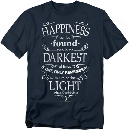 Vista 8 de Camiseta de Harry Potter con cita inspiradora de Dumbledore sobre la felicidad y colección de pegatinas Negro