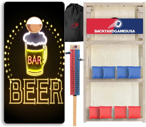 Vista 72 de CornholeGamesUSA Pro - Juego de tablas de Cornhole Fabricado en Estados Unidos Abedul báltico 3/4 Sin rebote Patas triples gruesas Dos 1