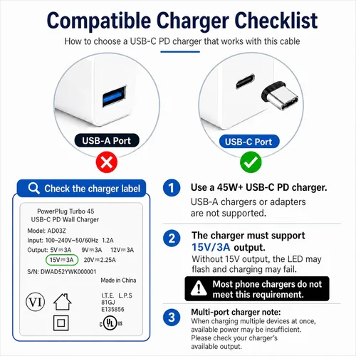 Vista 6 de Sisyphy Surface Connect to USB C Cable de carga trenzado de nailon de 6 pies, compatible con Microsoft Surface Pro 11/10/7/6/5/4/3 Go3/2/1