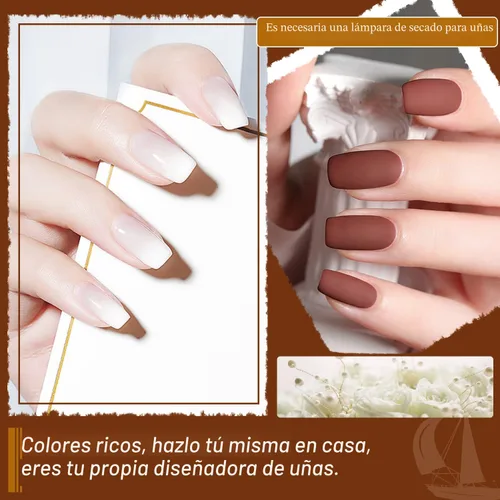Vista 4 de JODSONE - Juego de 100 esmaltes de uñas de gel (5 ml cada uno) con capa base que no se limpia, capa de base que se borra y capa superior mate