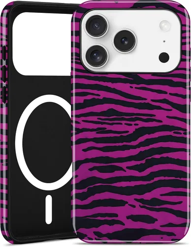 Vista 92 de Jusy Funda magnética Zebra para iPhone XR, color negro