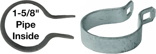 Vista 14 de Banda de soporte de 1-3/8 pulgadas para valla de eslabones de cadena, uso para poste de diámetro exterior de 1-3/8 pulgadas / tubería - Banda