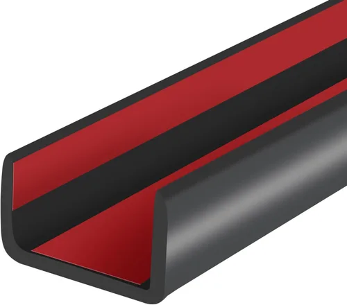 Vista 36 de Borde de goma protector, canal en U autoadhesivo de 1-1/2 pulgadas para maderas, bandas flexibles en forma de U para despegar y pegar, protector