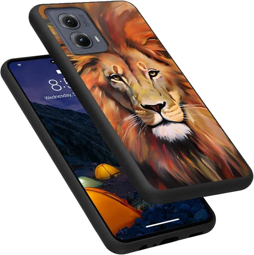 Vista 58 de Funda para Motorola Moto G Play 4G 2024, delgada y ligera, de silicona de TPU suave, color negro, ultrafina, para Motorola Moto G Play 4G 2024, Art