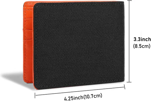 Vista 4 de Lanyani Cartera Minimalista de Tela con Doble Pliegue y Bloqueo RFID