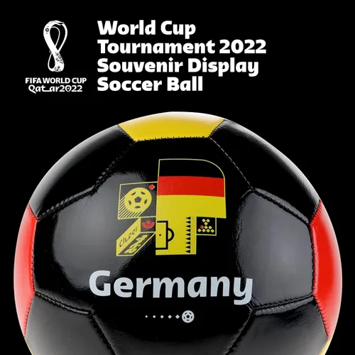 Vista 2 de Capelli Sport Copa Mundial de la FIFA Qatar 2022, exhibición de recuerdo de balón de fútbol, con licencia oficial para jugadores de fútbol jóvenes