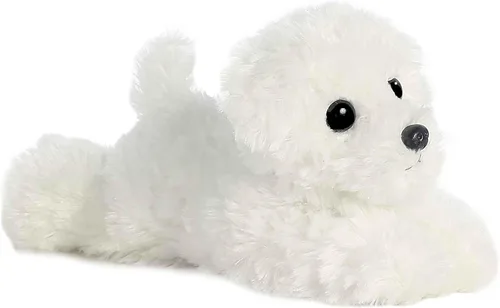 Vista 75 de Aurora® Adorable Mini Flopsie™ Mei Mei™ Animal de peluche, facilidad juguetona, compañeros atemporales, color blanco, 8 pulgadas