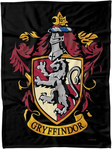 Vista 6 de Harry Potter Gryffindor House Crest - Manta de forro polar de 36 x 58 pulgadas, escudo de Gryffindor