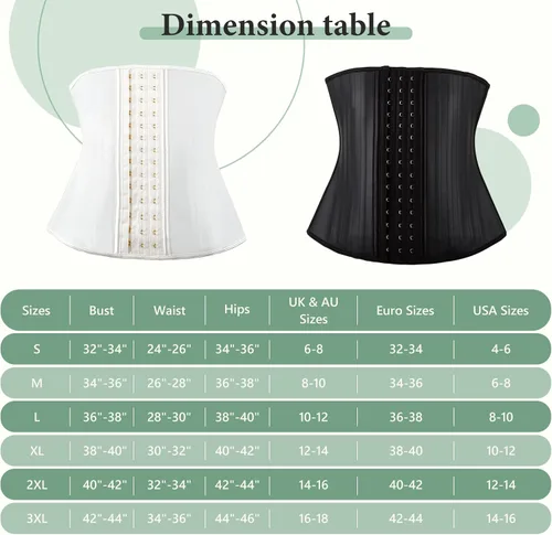 Vista 5 de Entrenador de cintura con huesos de acero para mujer, modelado elegante para uso diario y ocasiones especiales, varios tamaños y colores de moda
