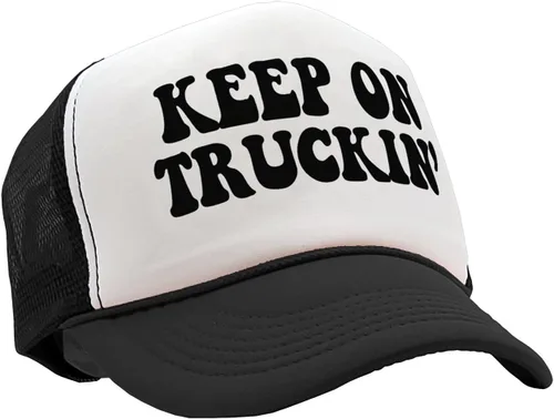 Vista 2 de Keep ON Truckin' - Trucker Groovy - Gorra de camionero estilo retro vintage