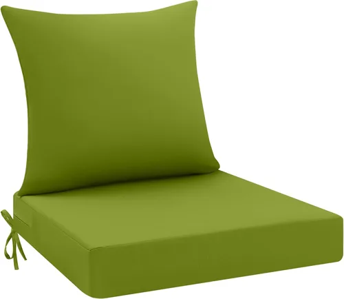 Vista 27 de idee-home Cojines impermeables para asiento de exteriores, para muebles de patio, cojines de repuesto para asiento profundo Hampton Bay