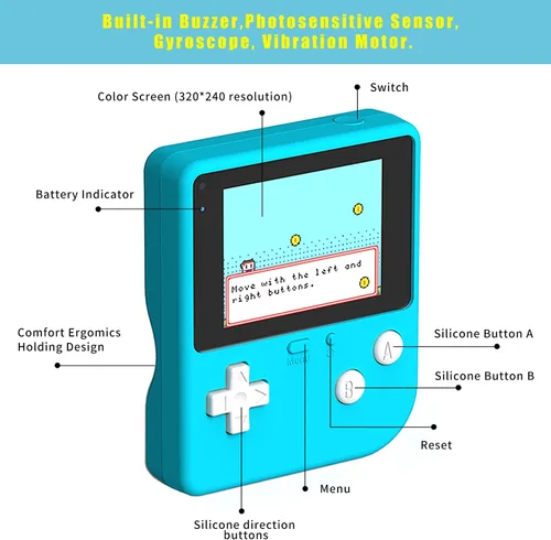 Vista 5 de ELECFREAKS Retro Coding Arcade para Microsoft Makecode DIY Consola de juegos portátil programable adecuada para educación STEM, máquina