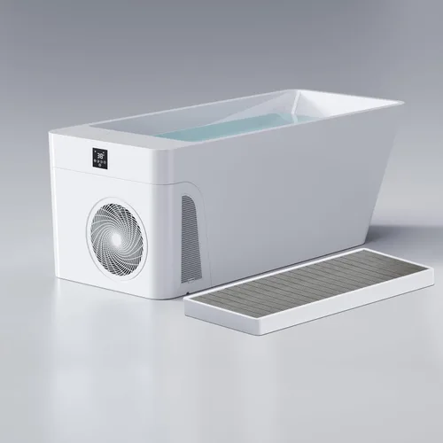 Vista 10 de ICEGALAX Bañera de hielo con enfriador integrado (32℉-104℉), control de smartphone, silencioso, diseño independiente para recuperación de cuerpo
