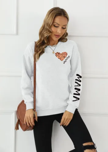 Vista 2 de SFHFY Sudaderas para mamá para mujer sudadera de cuello redondo para mamá, casual, sudadera de manga larga para mamá