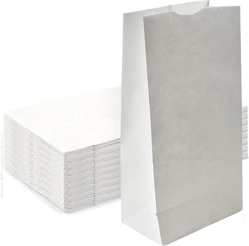 Vista 8 de Concession Essentials - Bolsas de papel blanco de 4 libras - Bolsas de papel de servicio de alimentos para panadería, dulces, aperitivos y comida