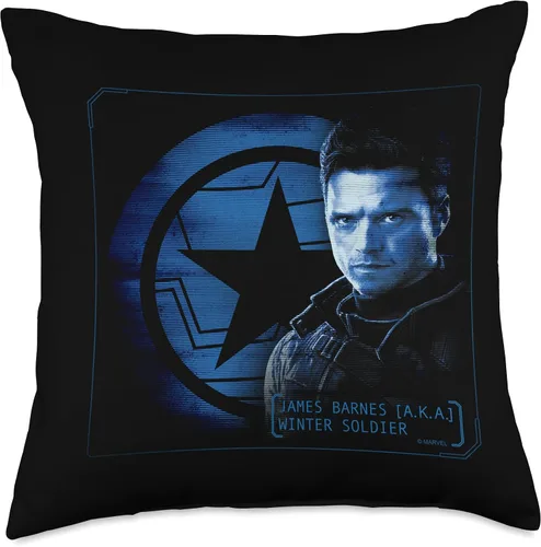 Vista 5 de Marvel Falcon and The Winter Soldier James Barnes - Cojín (16.0 x 16.0 in), multicolor