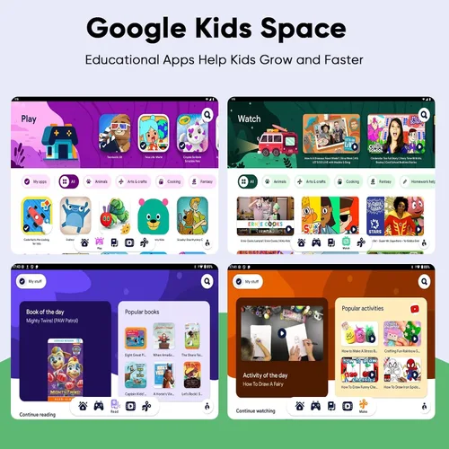 Vista 3 de Tablet para niños, tableta Android 16 para niños de 10 pulgadas Octa-Core 2.2GHz con funda, 30 GB de RAM 64 GB ROM, 2 TB expandir, control parental