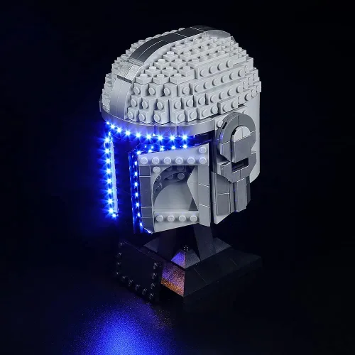 Vista 6 de VONADO Luz LED de control de luz compatible con LEGO The Mandalorian Helmet 75328 (solo luces, sin modelos), kit de iluminación creativo, accesorios