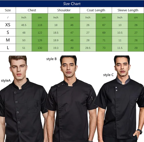 Vista 4 de Chaqueta de chef ligera de manga corta para hombre