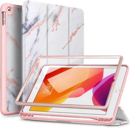 Vista 8 de SURITCH para iPad de 9ª/8ª/7ª generación, Funda iPad 10.2, [Protector de Pantalla Integrado] [Soporte para Lápiz] Funda de Cuero Ligera Cubierta