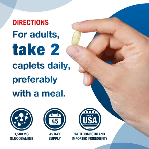 Vista 8 de Vitamin World Movimiento de articulaciones de triple fuerza, glucosamina condroitina con suplemento de apoyo articular MSM, extracto de colágeno