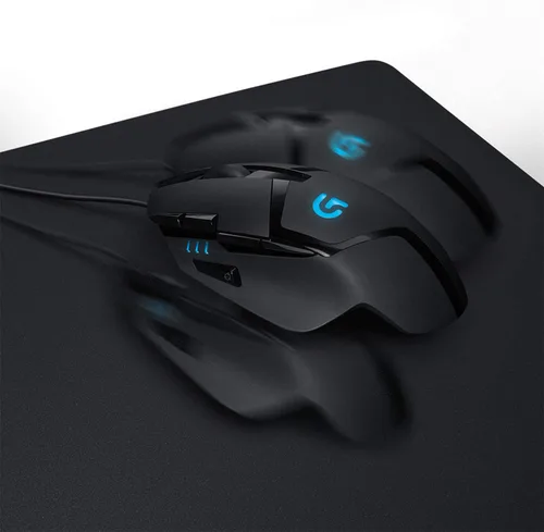 Vista 5 de Logitech G640 - Alfombrilla de mouse para juegos de tela, fricción superficial moderada, textura de superficie consistente, estable, enrollable