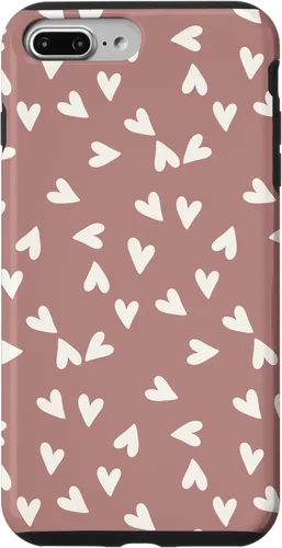 Vista 12 de Simple Chic Boho Heart Pattern - Carcasa para iPhone 16, color rosa polvoriento