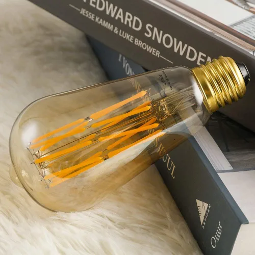 Vista 8 de Leools Bombilla LED Edison ámbar de 15 W, equivalente a 100 W, bombilla LED regulable de edición de 2500 K, blanco cálido, 1300 lm, base E26