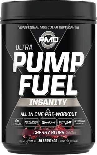Vista 2 de PMD Sports Ultra Pump Fuel Insanity - Pre entrenamiento - Cherry Slush (30 porciones) Sports Omega Cuts Elite Quemador de grasa termogénico