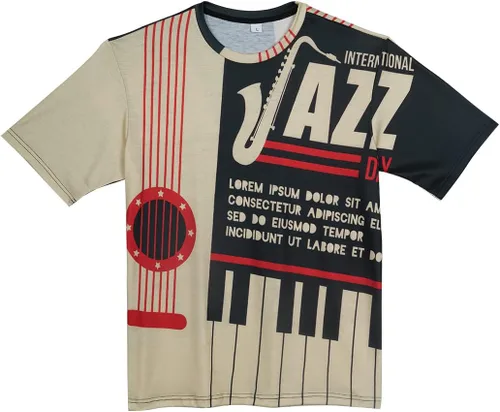 Vista 3 de Taamlou Camiseta de manga corta para hombre, diseño de hip hop, para fitness, manga corta, estampado de moda, S-4XL