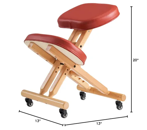 Vista 3 de Master Massage - Silla plegable ergonómica de madera para oficina, silla plegable de madera para corrección de postura en el hogar, mejora tu